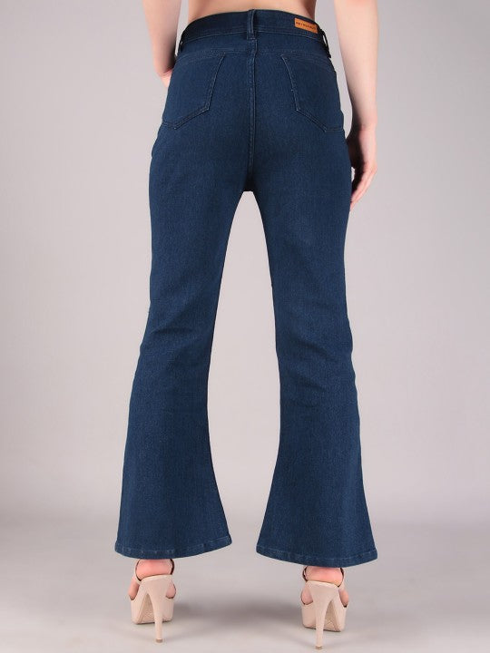 Women Boot-Leg Mid Rise Jeans